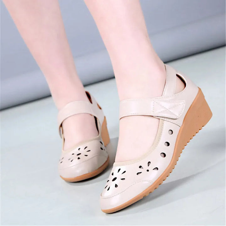 wedges sandals color beige size 7 for women