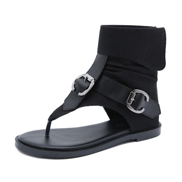 summer sandals color black size 5.5 for women