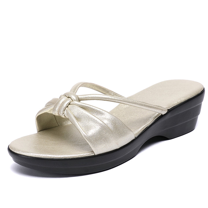 sandals color gold size 5 for women