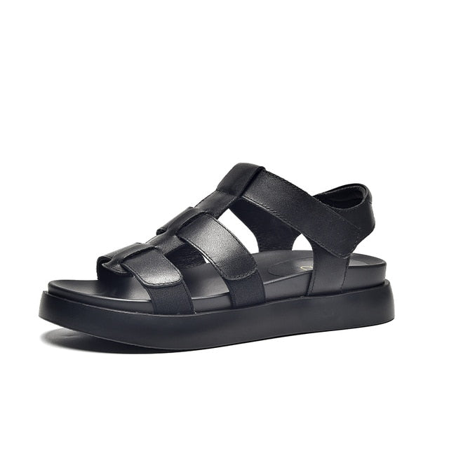 ankle strap sandals color black size 7 for women