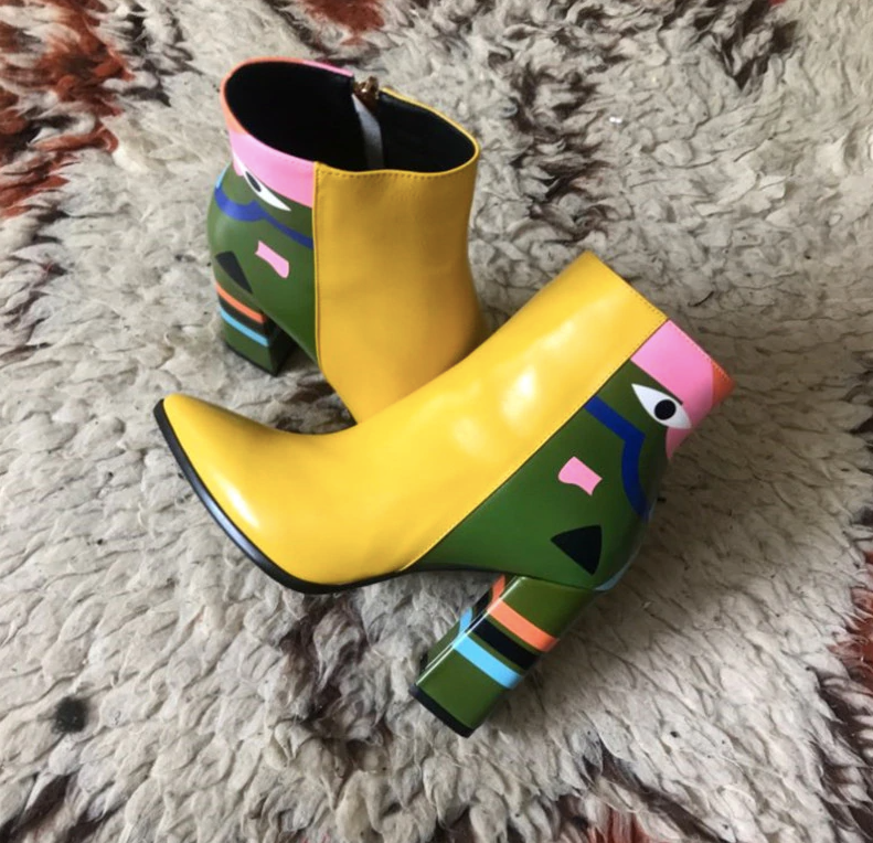 USS Shoes Maxys Booties Ankle Height Sale Drop Yellow (Size 10)