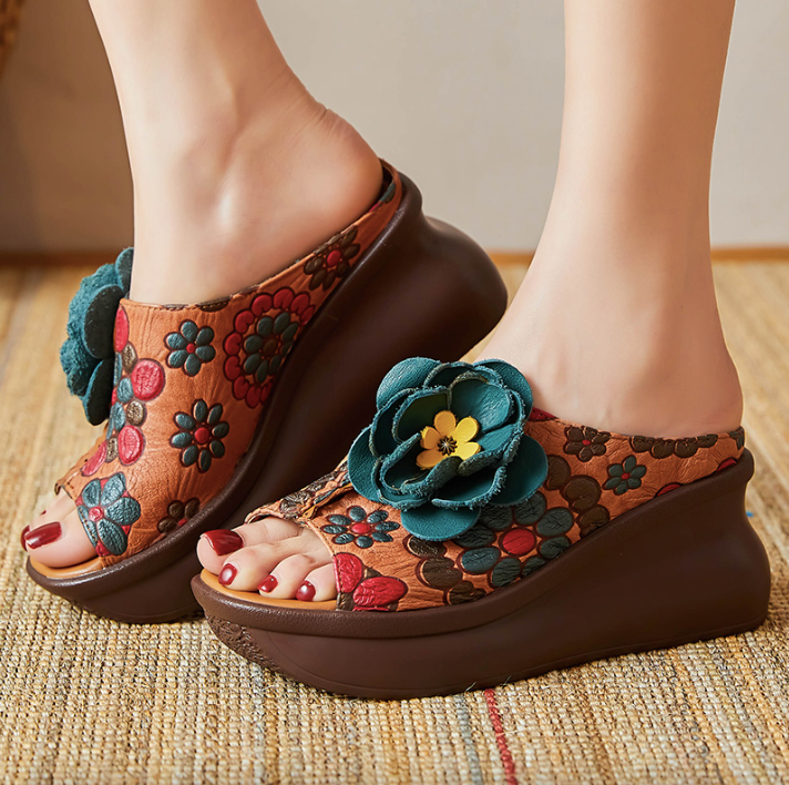 leather clog color brown size 5 for women 