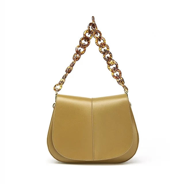 Chains Handbag Color Yellow Medium for Women