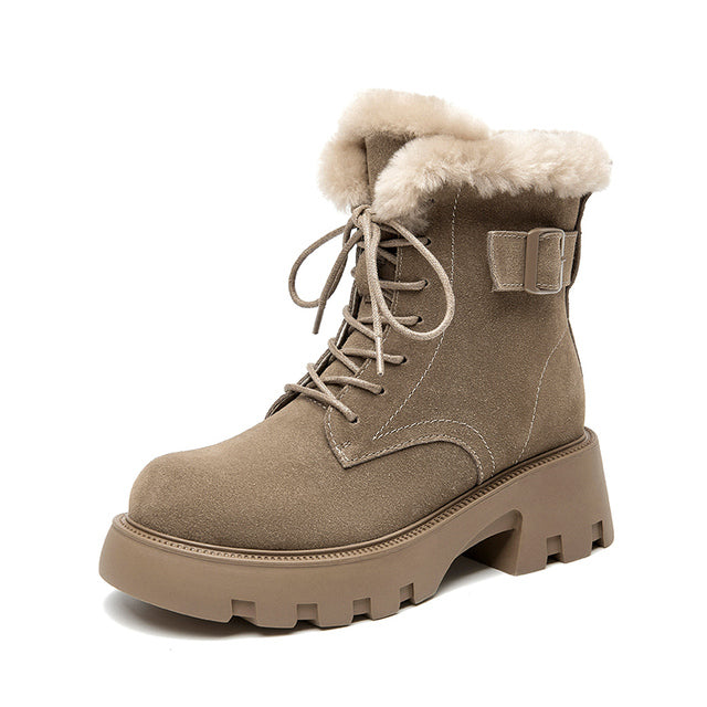 Snow Boots Color Khaki Size 6 for Women
