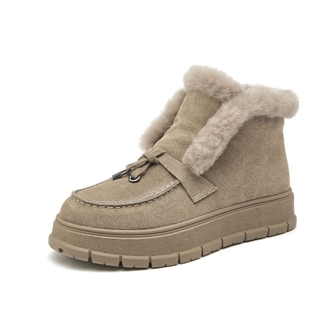 Snow Boots Color Apricot Size 7 for Women