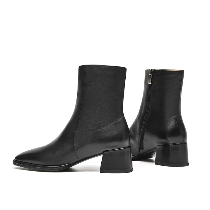 Square Heel Boots Color Black Size 7 for Women