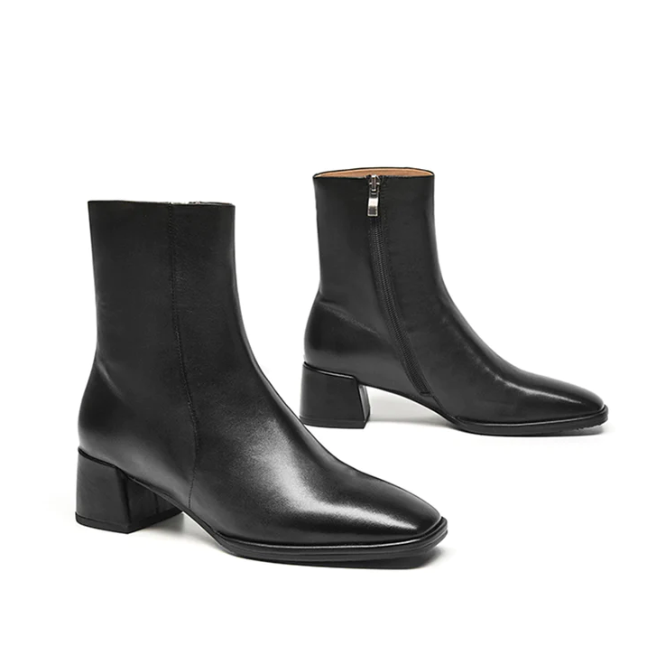 Square Toe Boots Color Black Size 8 for Women