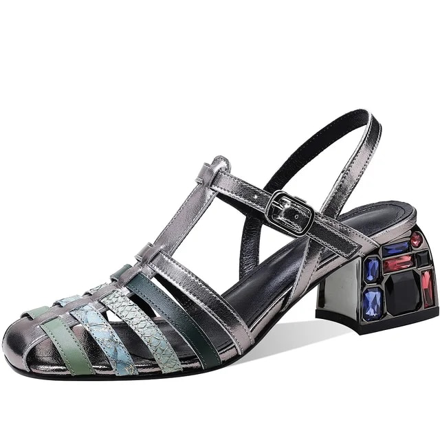 Dress Sandal Color Gray Size 5 for Women