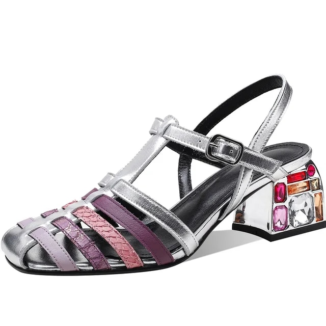 Strappy  Sandal Color Silver Size 8 for Women