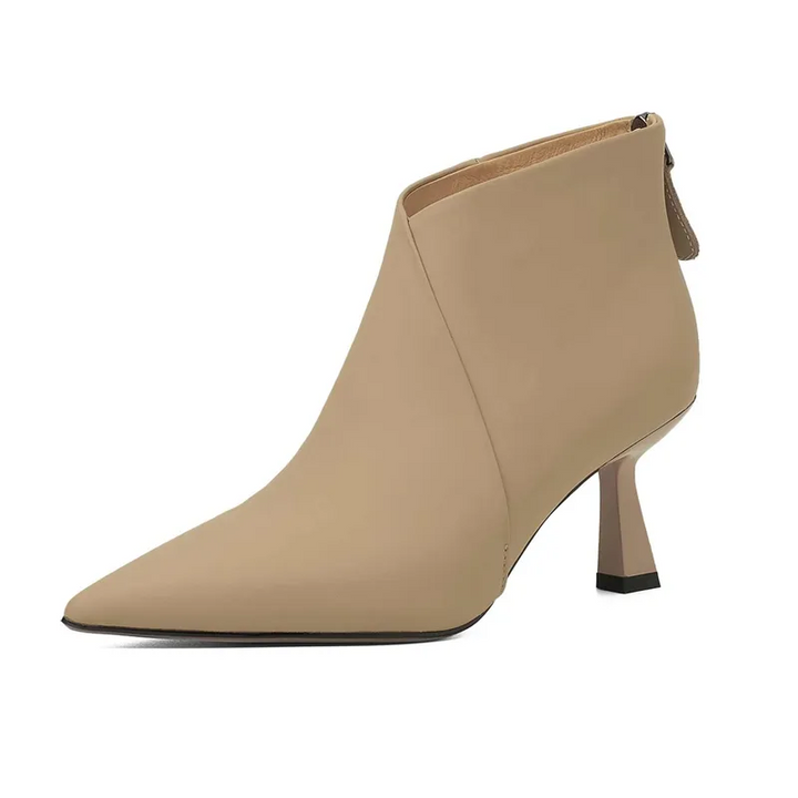 Leather Booties Color Apricot Size 7 for Women