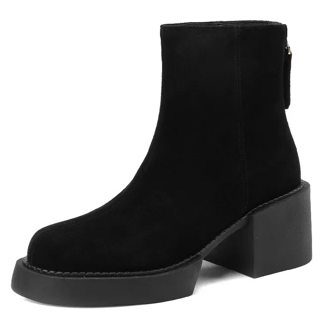 Autumn Boots Color Black Size 9 for Women