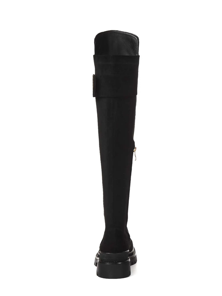 Square Heel Boots Color Black Size 9 for Women