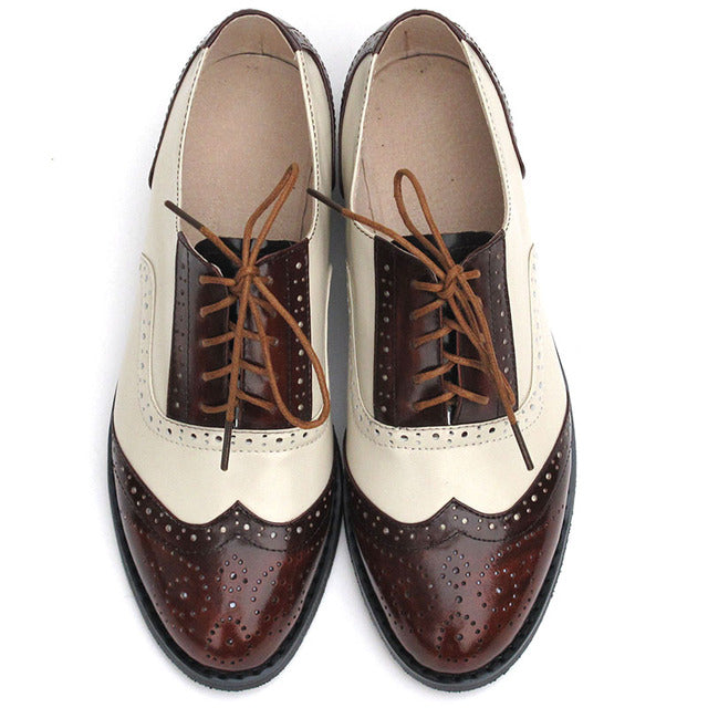 oxfords shoes color beige size 10 for women