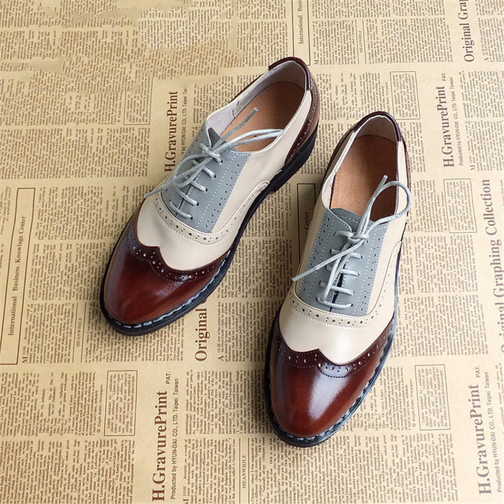 office oxfords shoes color brown size 8 for women