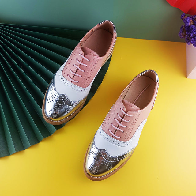 oxfords shoes color pink size 5.5 for women
