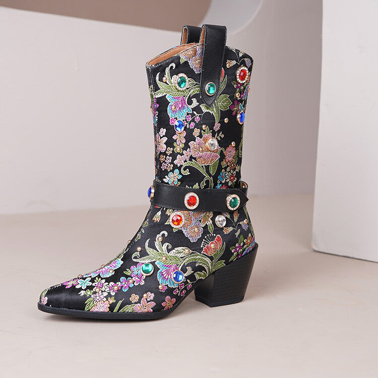 Western Boots Color Black Size 10.5 for Women