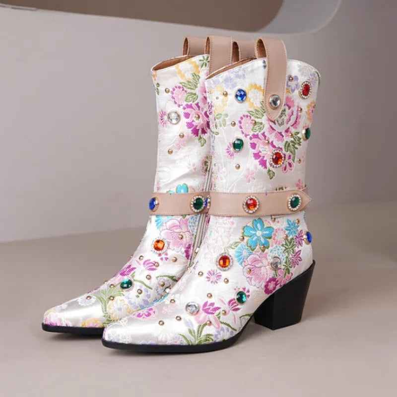 Western Boots Color Pink Size 6 for Women
