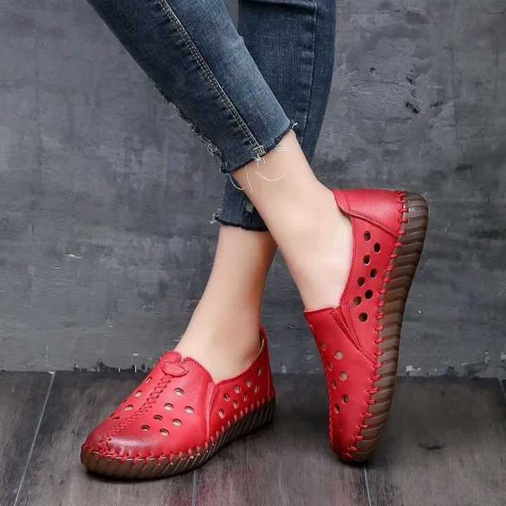 summer loafers color red size 7 for women