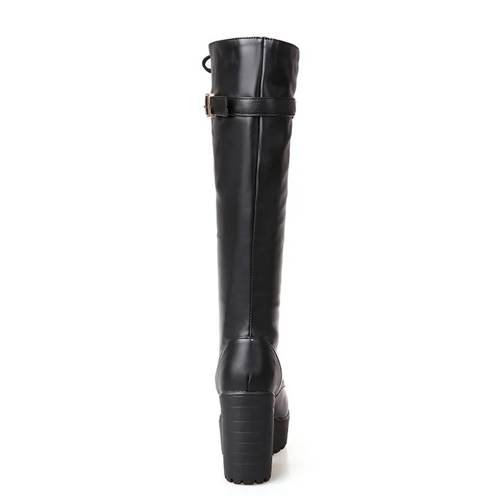 Knee High Boots Color Black Size 8 for Women