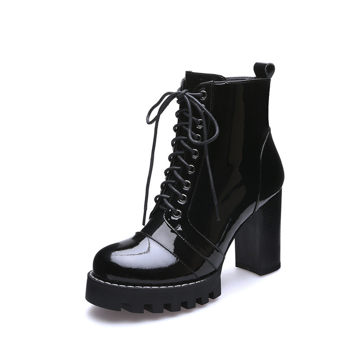 Fall Platforms Boots Color Black Size 5 for Women