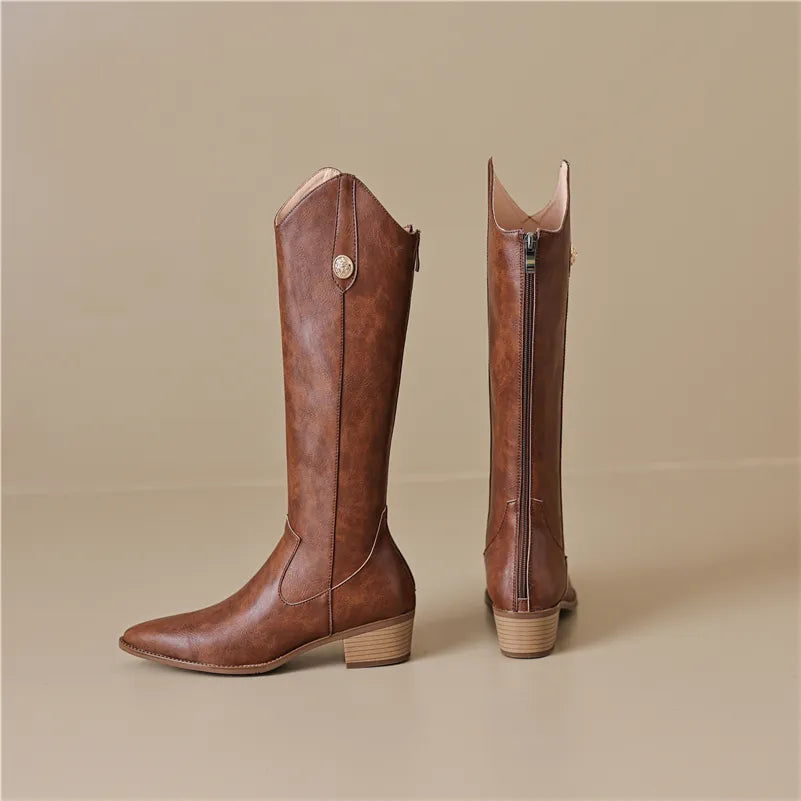 Autumn Boots Color Brown Size 8 for Women