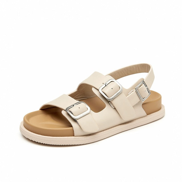 Flat Sandal Color Beige Size 6 for Women