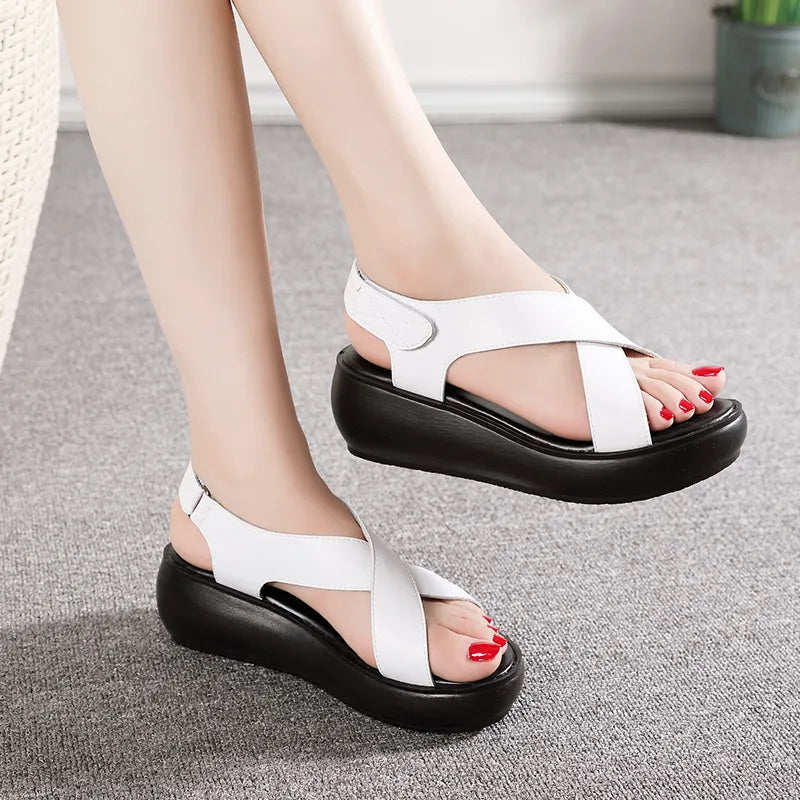 Platform Sandal Color White Size 9 for Women