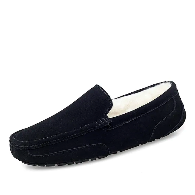 Leather Moccasin Color Black Size 7 for Men