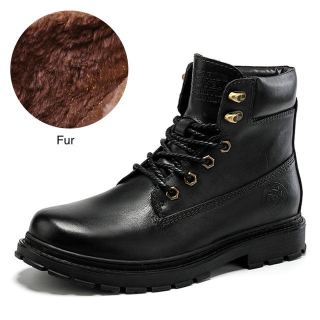 Leather Boots Color Black Size 10 for Men