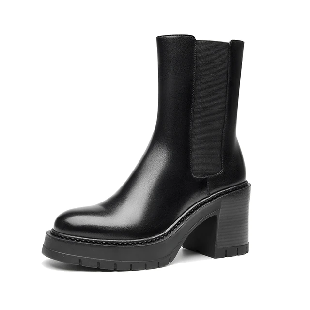 Autumn Boots Color Black Size 6 for Women