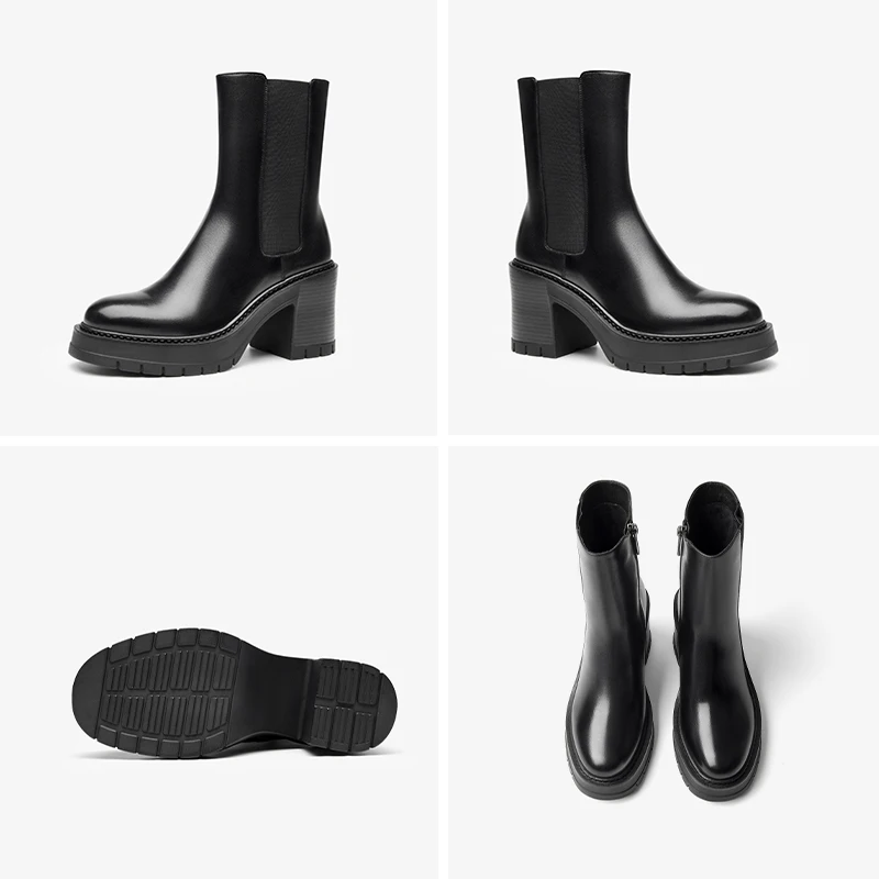 Platform Boots Color Black Size 8.5 for Women