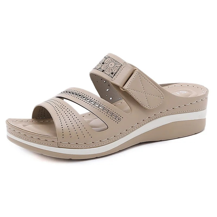Wedge Sandal Color Apricot Size 5.5 for Women
