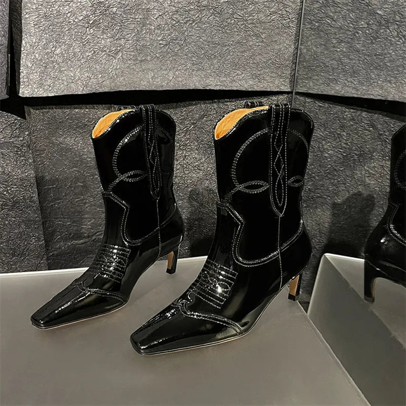 Western Boots Color Black Size 8.5 for Women