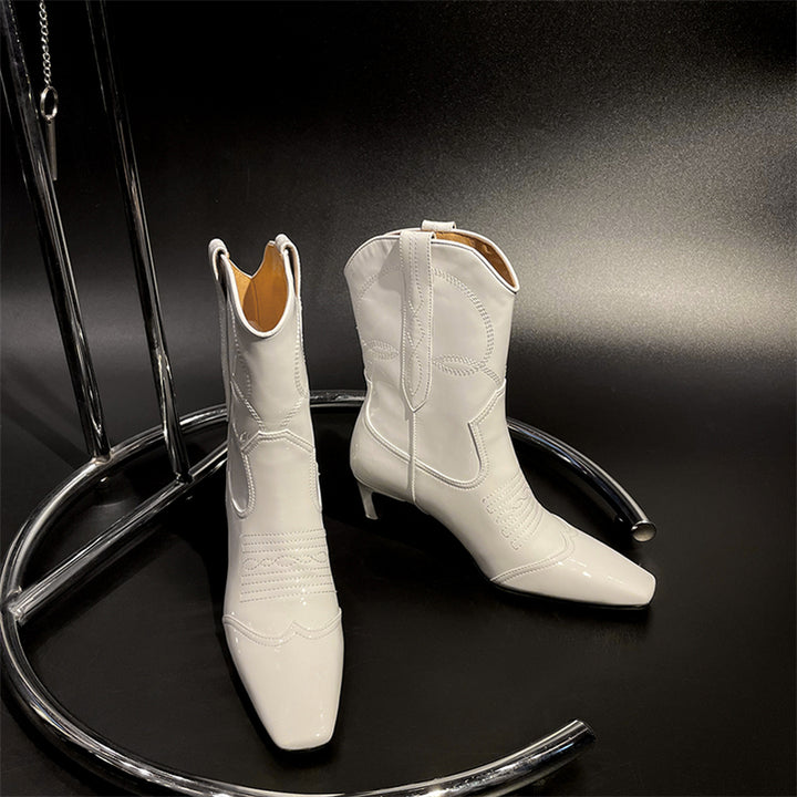 Western Boots Color White Size 8 for Women
