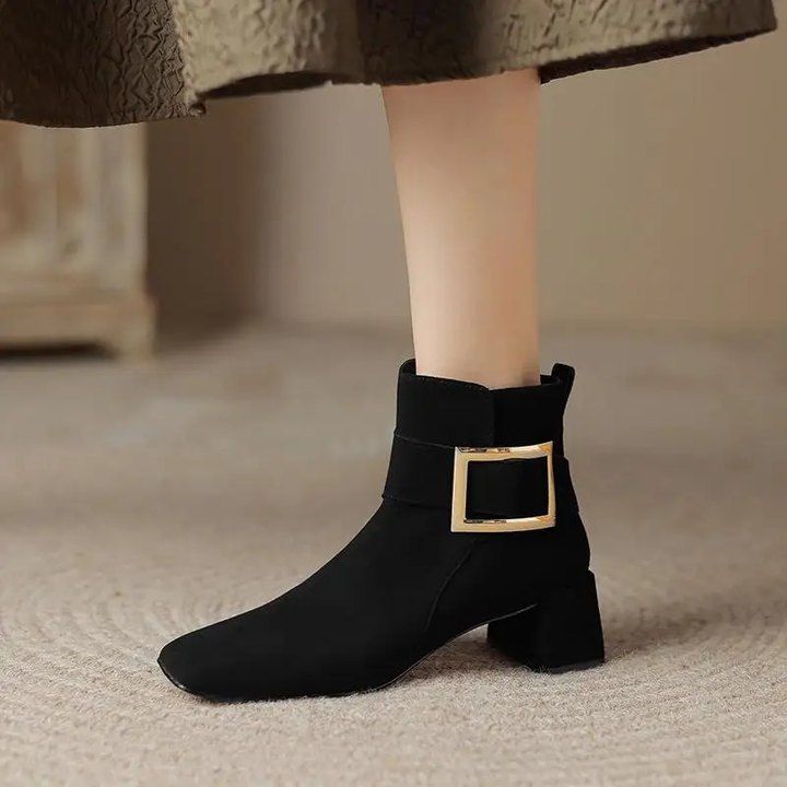 Suede Boots Color Black Size 7 for Women