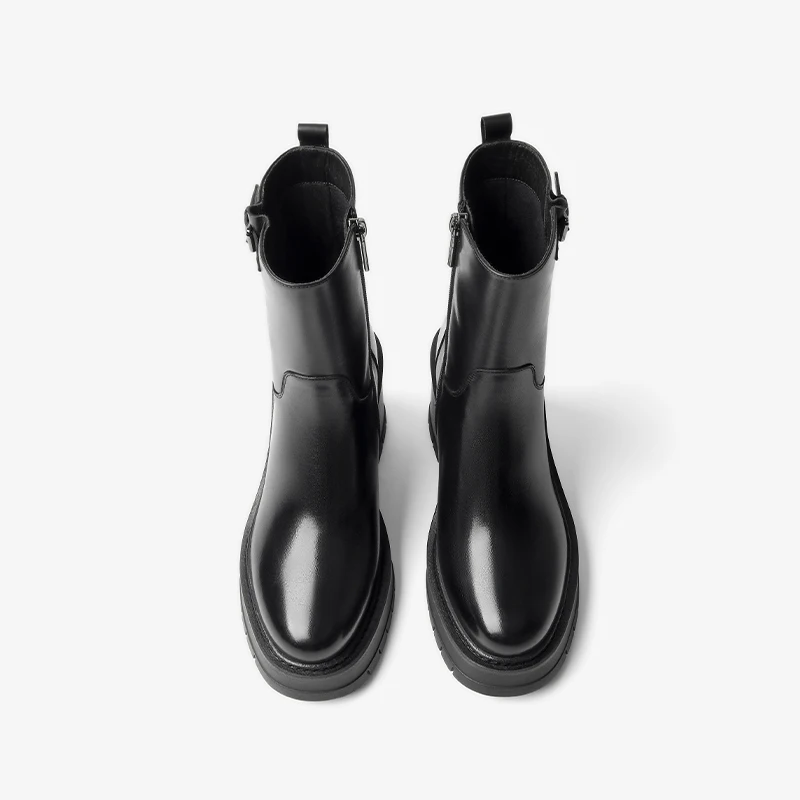 Ankle Winter Boots Color Black Size 7 for Women