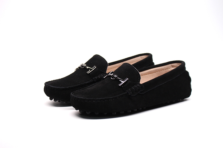 Leather Loafer Shoes Color Black Size 5 for Women