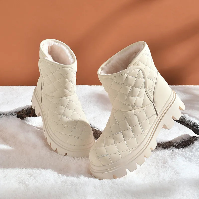 Snow Boots Color Beige Size 8.5 for Women