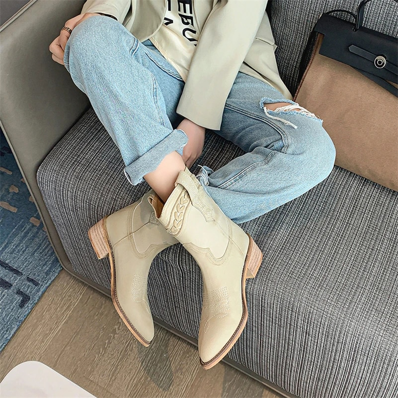 Western Boots Color Green Size 5 for Women