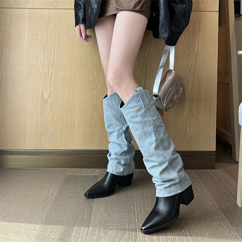 Western Boots Color Black Size 8 for Women