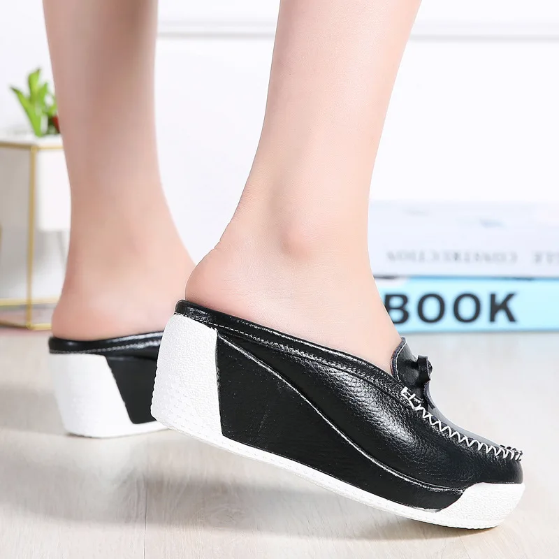 casual wedges color black size 8.5 for women