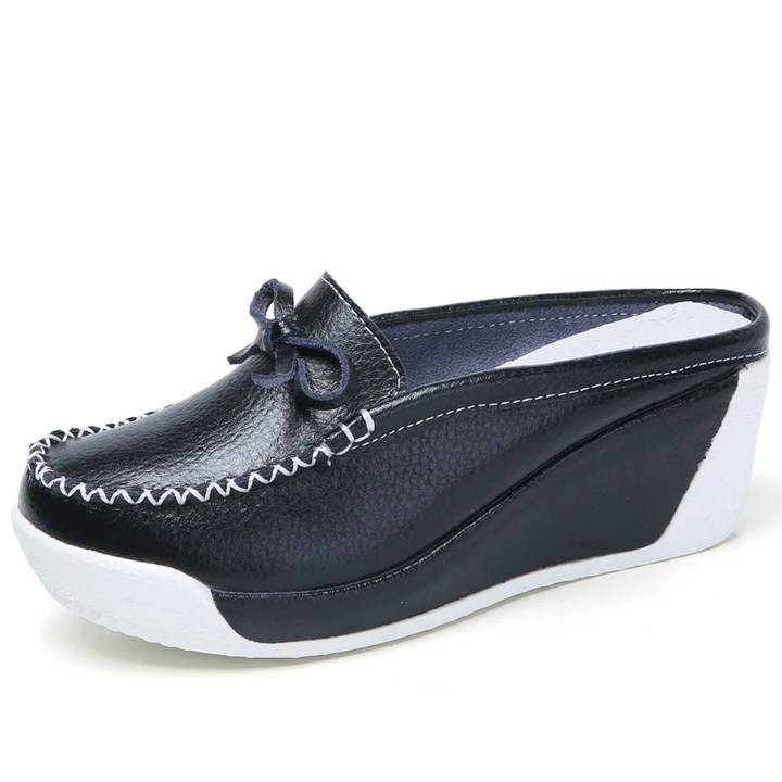 platform wedges color black size 6 for women