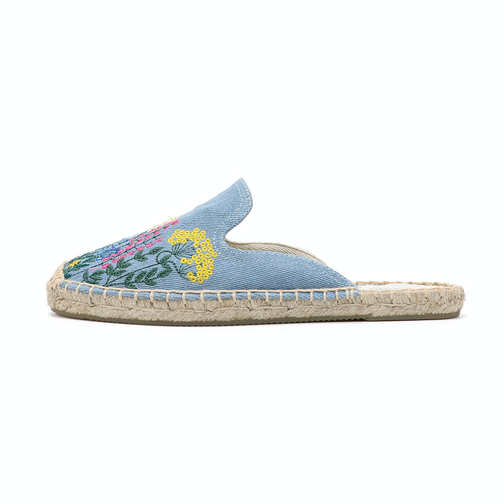 mules color blue size 5 for women