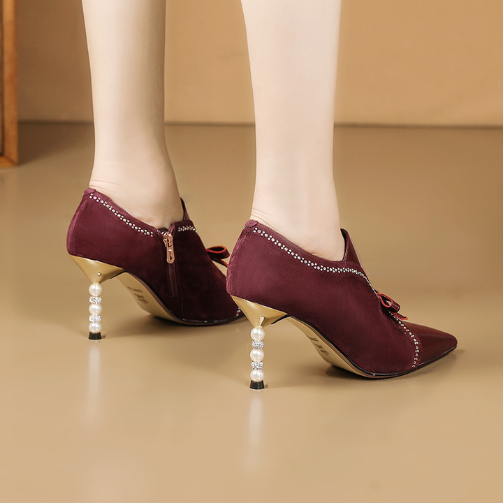 sculpted heel pumps color wine size 7 for women