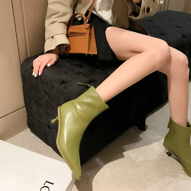 dress boots color green size 8 for women