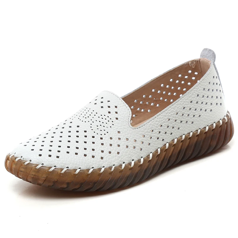 leather loafer color beige size 5.5 for women