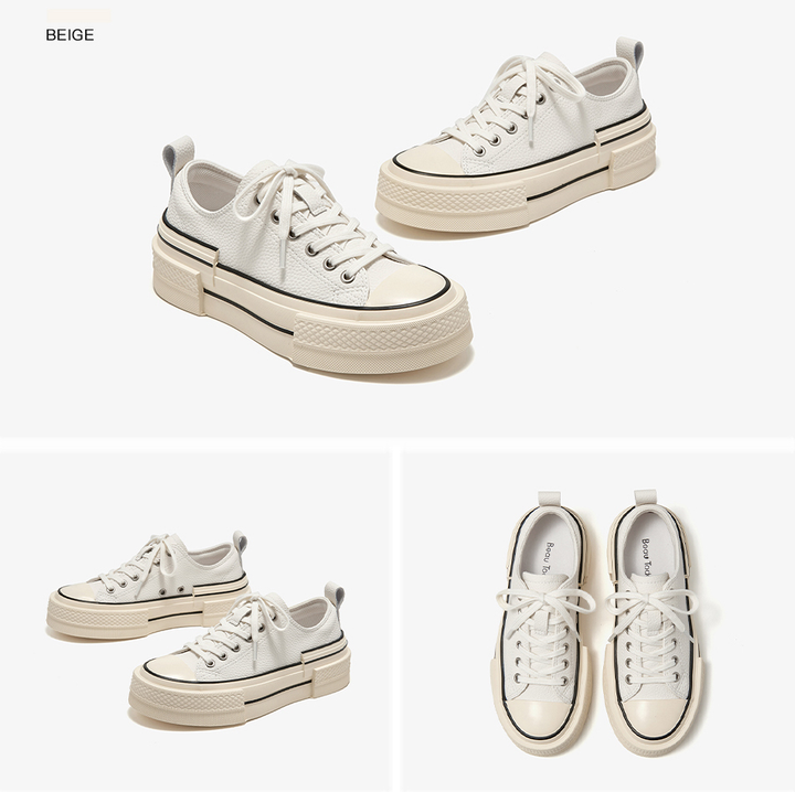 sole rubber sneaker color beige size 8 for women