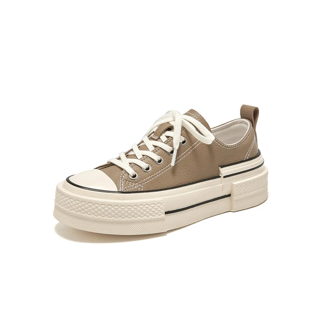 lace up sneaker color khaki size 5.5 for women