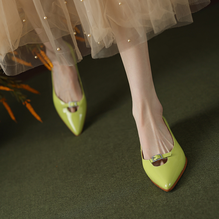 Outsole rubber loafer shoes color green size 8 for women