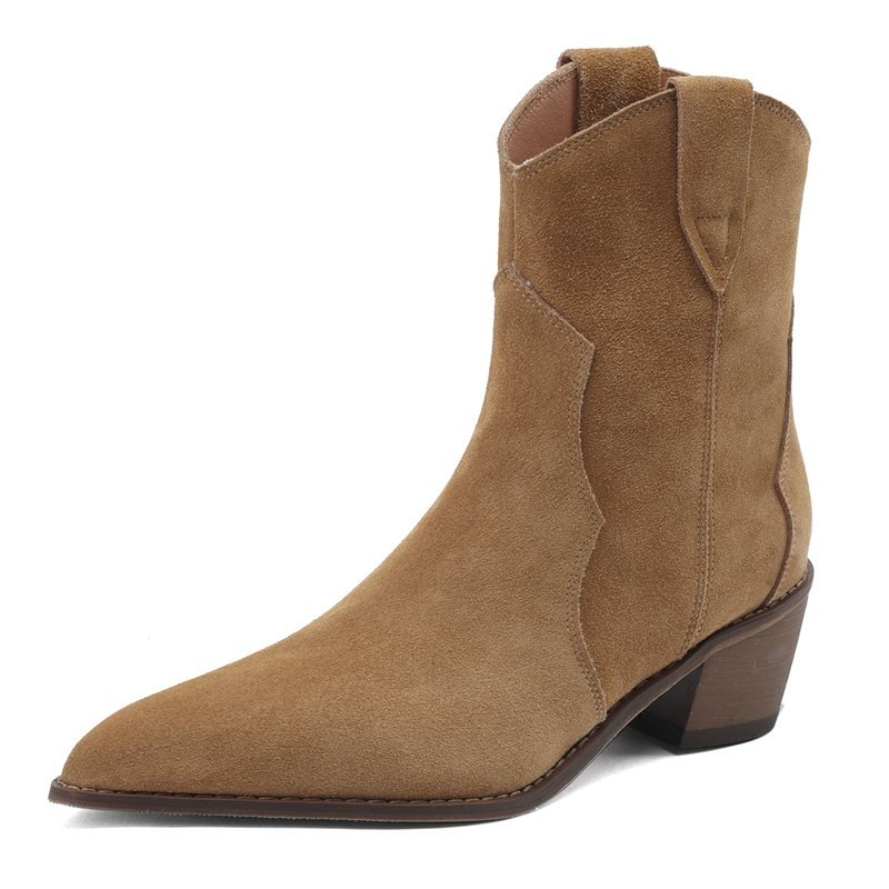 pointed toe boots color brown size 6.5 for women